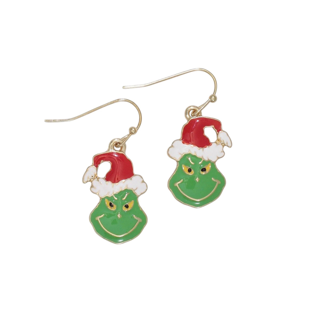 Enamel Christmas Grinch Earrings - Mellow Monkey