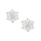 Silver Snowflake with Crystal Earrings - Mellow Monkey