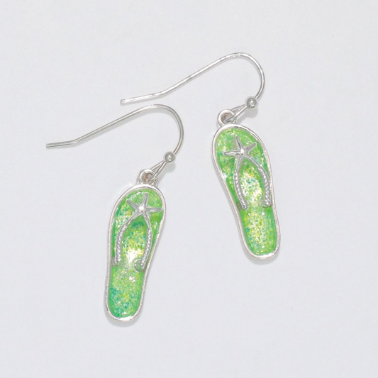 Lime Starfish Sandal Earrings - Mellow Monkey