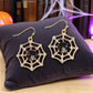 Gold Webs with Spiders Earrings - Mellow Monkey