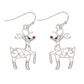 Silver Prancing Rudolph Earrings - Mellow Monkey