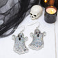 Silver Glitter Ghosts Earrings - Mellow Monkey