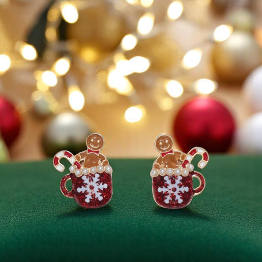 Hot Chocolate with Pearls Earrings - Mellow Monkey