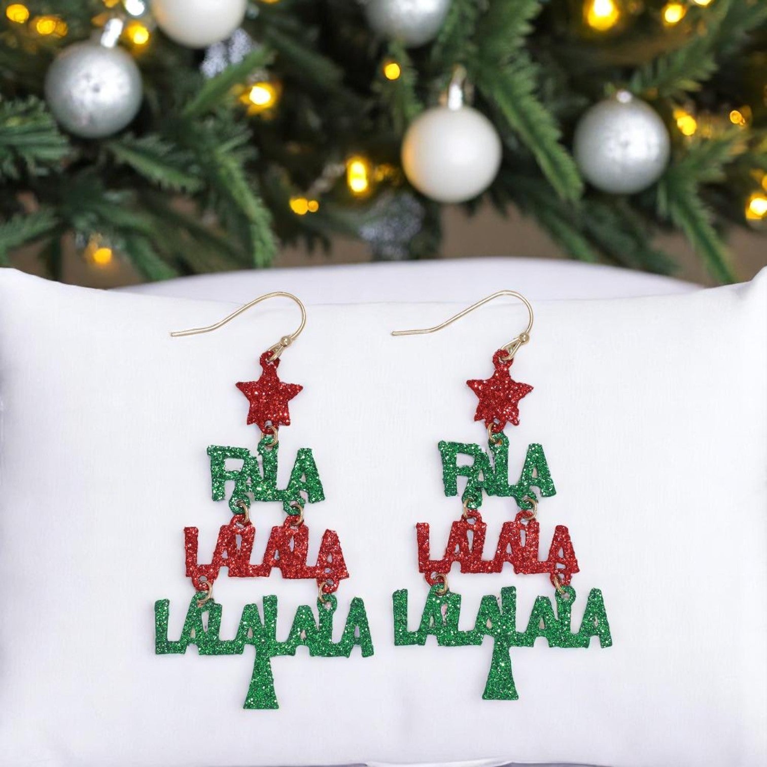 FaLaLa Christmas Tree Earrings - Mellow Monkey