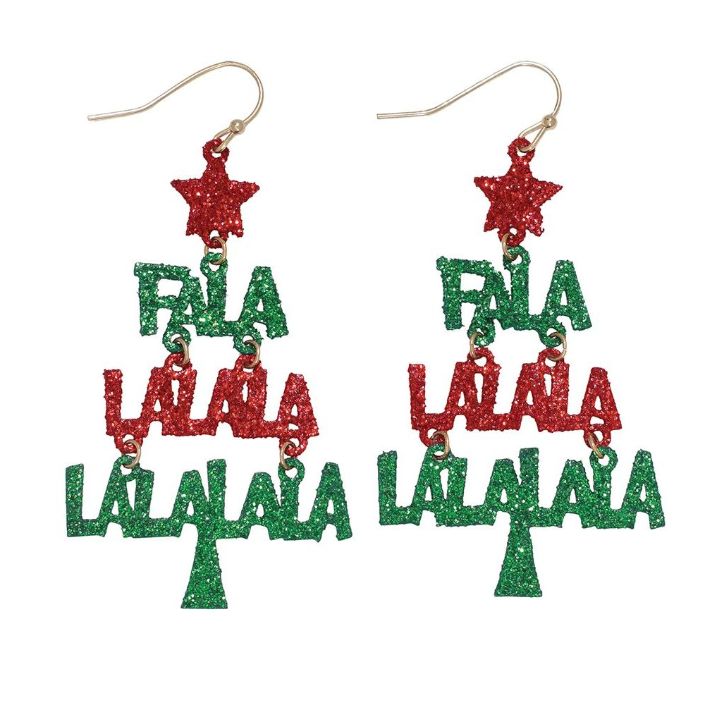 FaLaLa Christmas Tree Earrings - Mellow Monkey