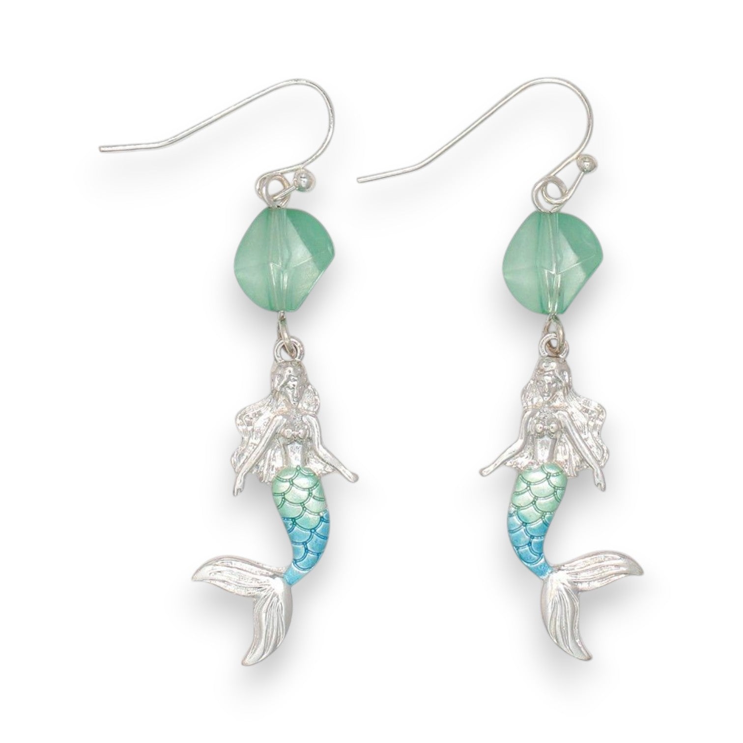 Silver & Turquoise Mermaid - Earrings - Mellow Monkey