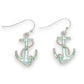 Silver & Mint Anchors - Earrings - Mellow Monkey