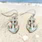 Silver & Mint Anchors - Earrings - Mellow Monkey