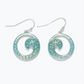 Aqua Metallic Open Waves - Earrings - Mellow Monkey