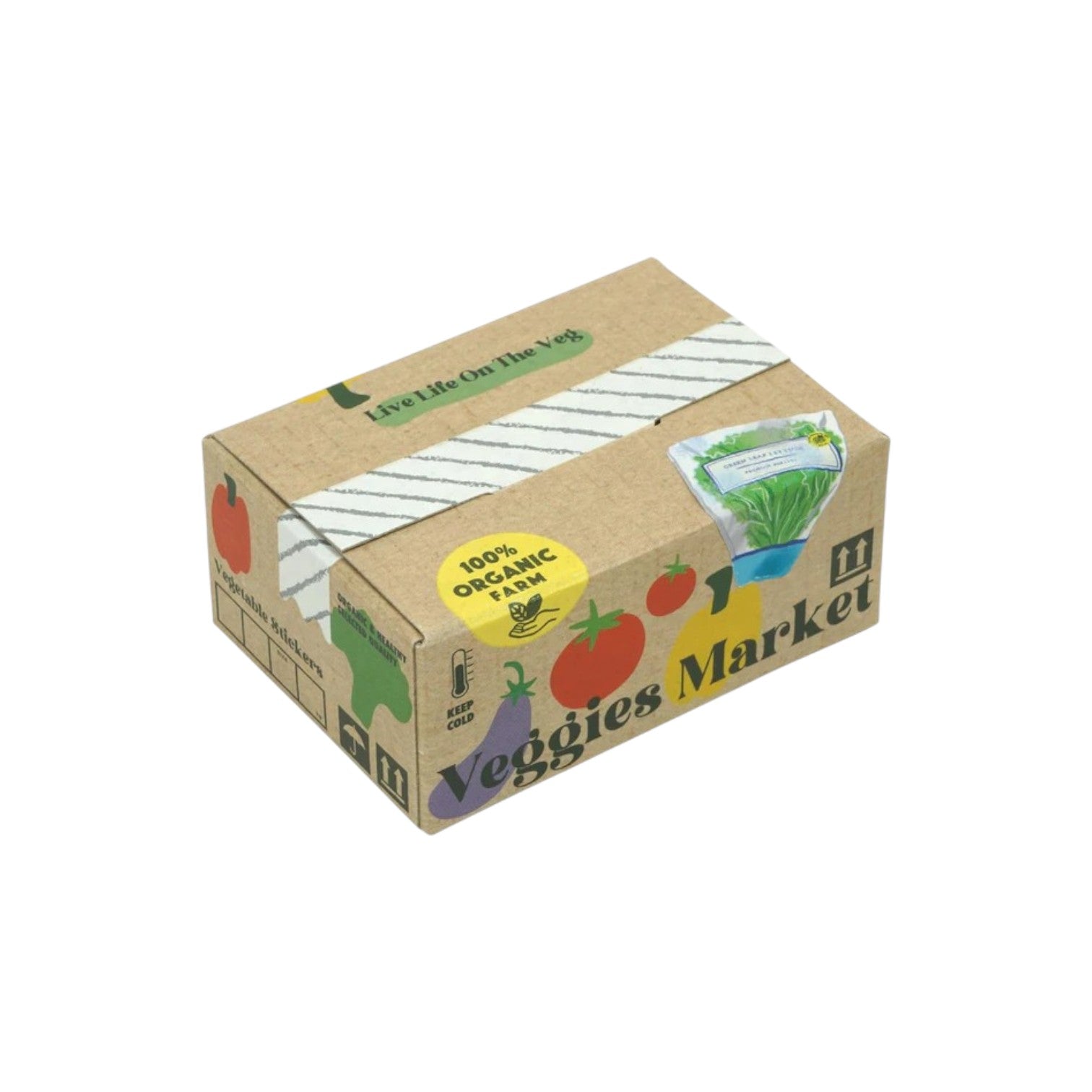 Vegetable Market Stickers - Boxed Hologram Stickers - Mellow Monkey