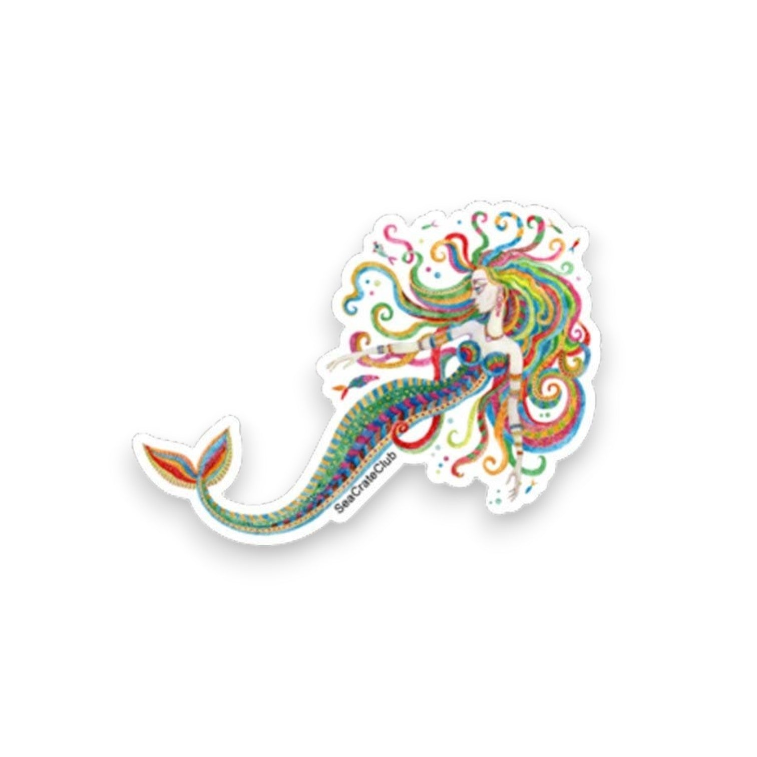 Boho Mermaid Sticker - 3-in - Mellow Monkey