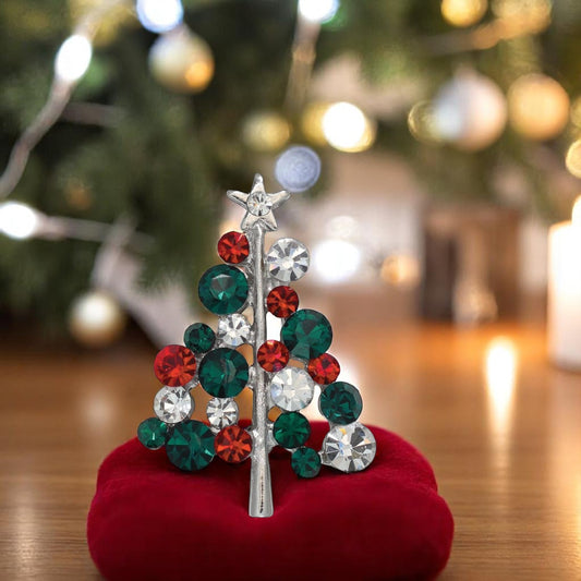 Jeweled Holiday Tree Pin - Mellow Monkey