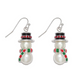 Snowman with Scarf Earrings - Mellow Monkey