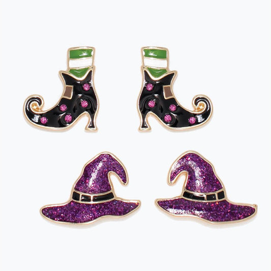 Earrings - DUO Glitter Boots + Hats - Mellow Monkey
