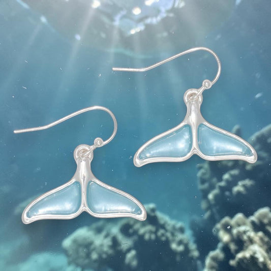 Ocean Blue Whale Tails - Earrings - Mellow Monkey