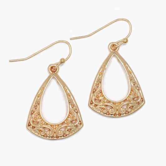 Decorative Gold Drop - Earrings - Mellow Monkey