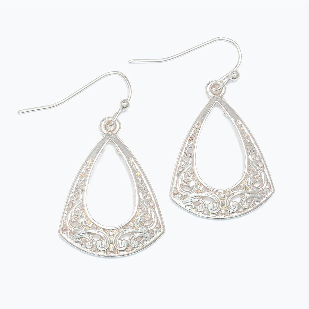 Decorative Silver Drop - Earrings - Mellow Monkey