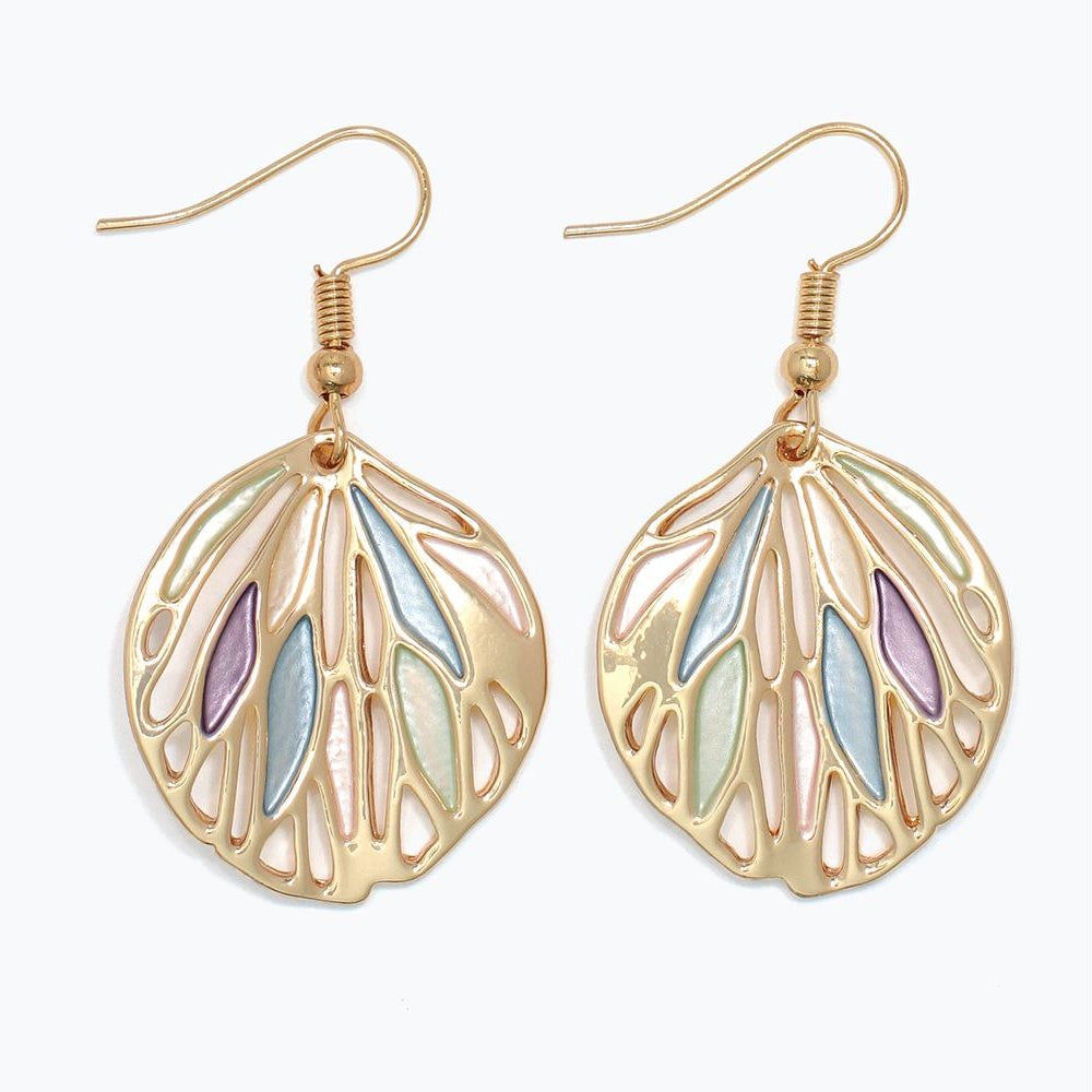 Multicolor Gold Cutout Drop - Earrings - Mellow Monkey