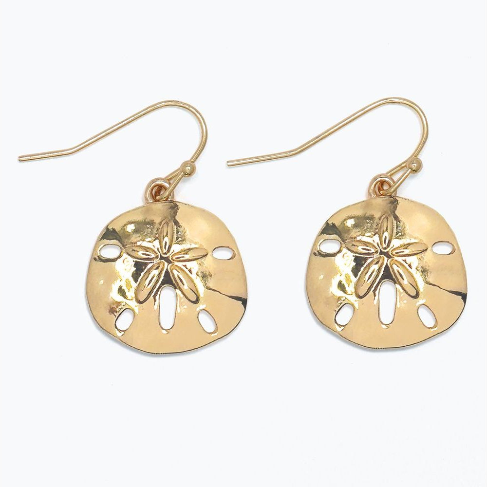 Polished Gold Sand Dollars - Earrings - Mellow Monkey