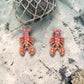 Red Lobsters With Crystals - Earrings - Mellow Monkey