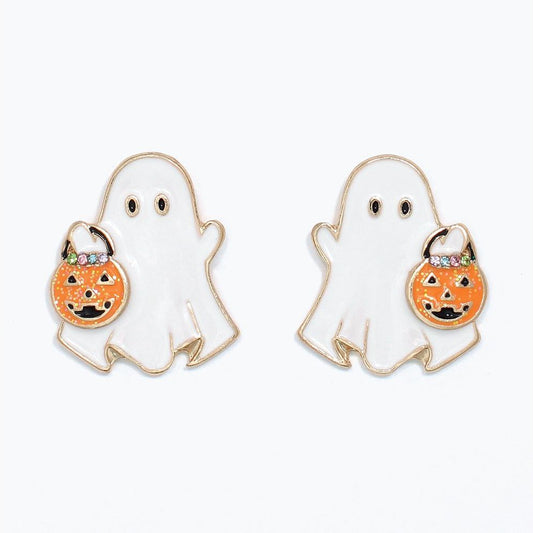 Earrings - Trick - or - Treating Ghosts - Mellow Monkey