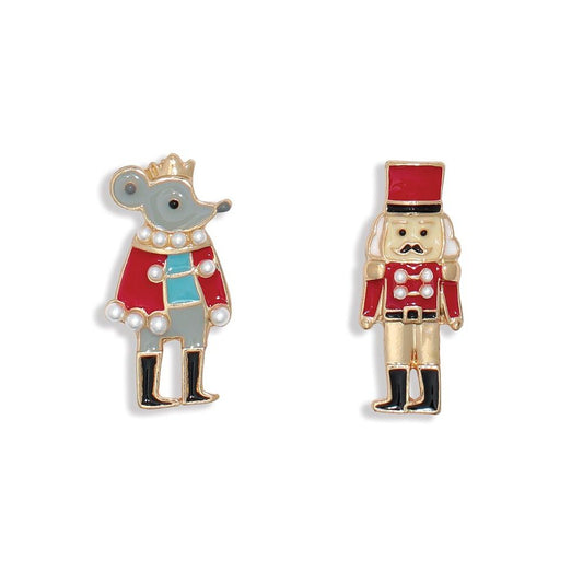 Earrings - Mini Nutcracker and Rat Ki - Mellow Monkey