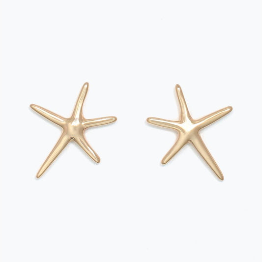 Classic Gold Starfish Post - Earrings - Mellow Monkey