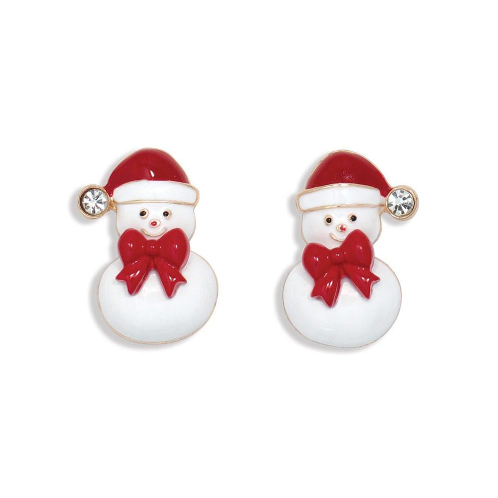 Earrings - Dandy Snowmen w Bow Ties - Mellow Monkey