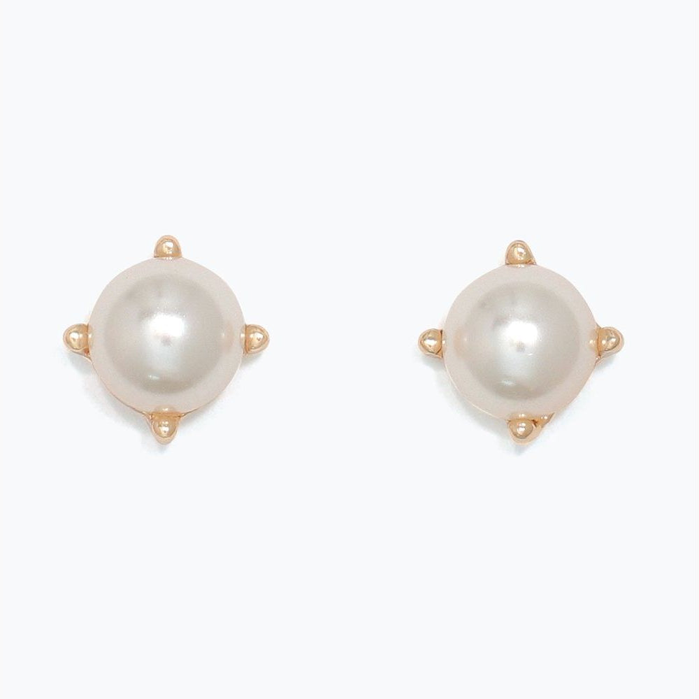 Earrings - Pearls in Gold Setting - Mellow Monkey