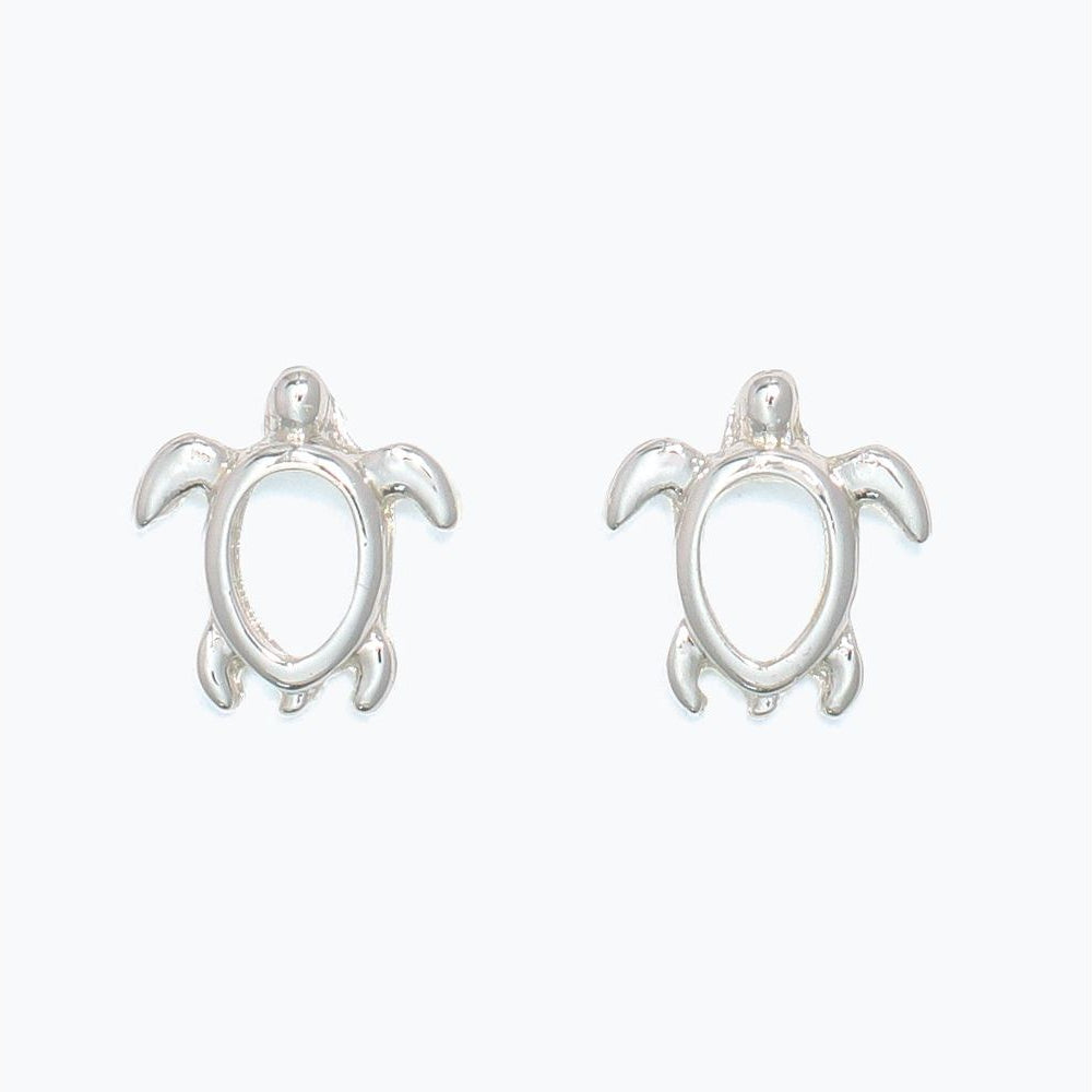 Earrings - Delicate Silver Turtles - Mellow Monkey