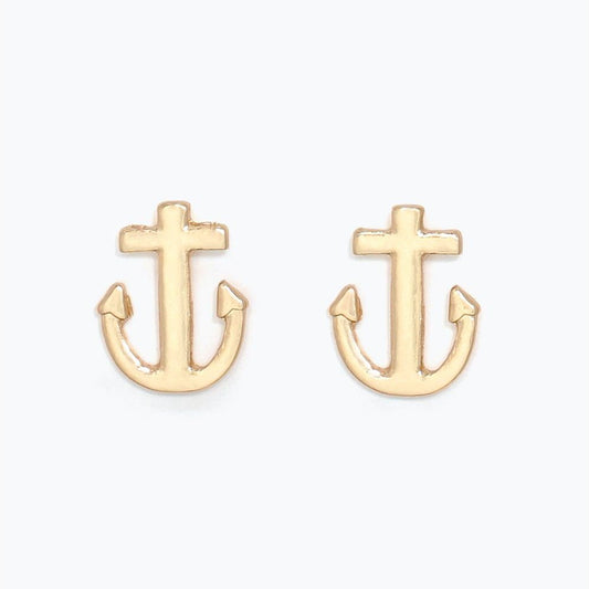 Earrings - Classic Gold Anchors - Mellow Monkey