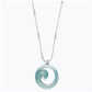 Fabulous Wave With Mint Crystals And Unique Silver Chain - Necklace - Mellow Monkey