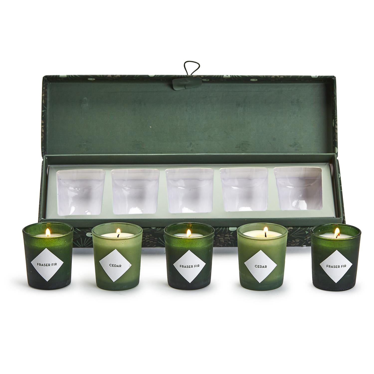 Winter Nature Scented Votive Candles - Boxed Set of 5 - Mellow Monkey