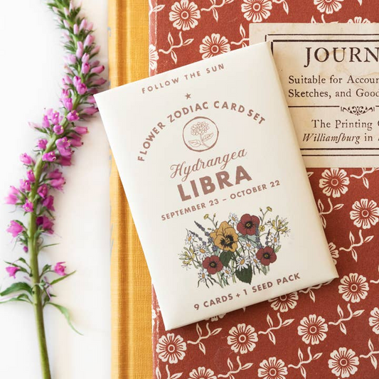 Libra - Flower Zodiac Card Set