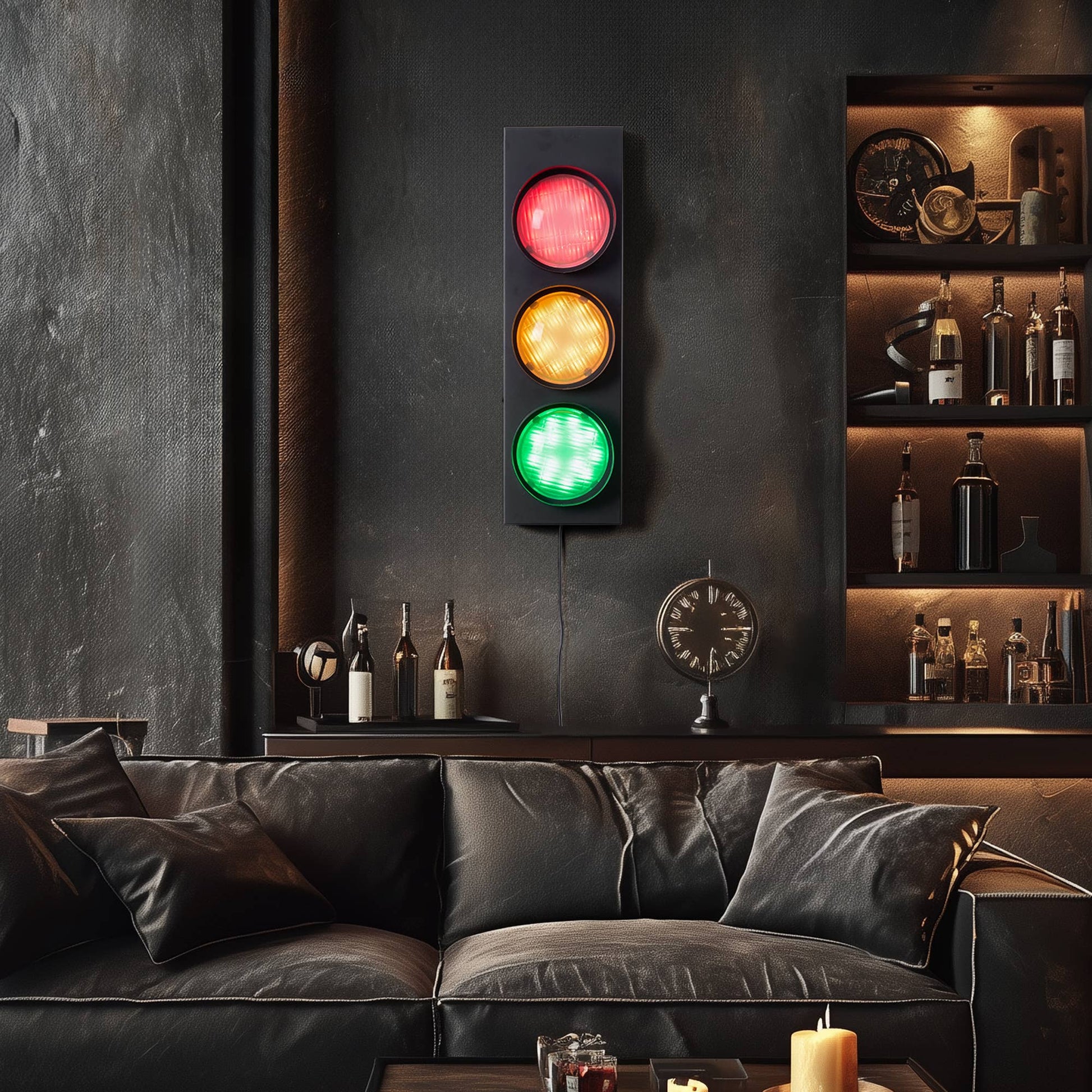 Traffic Light Decoration Wall Lamp With Remote Control - Mellow Monkey