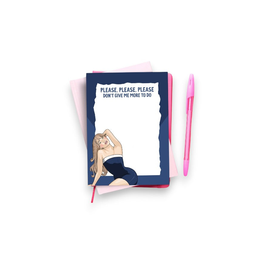 Sabrina Carpenter Funny Notepad-  50 Sheet Notepad - 5x7 - Mellow Monkey