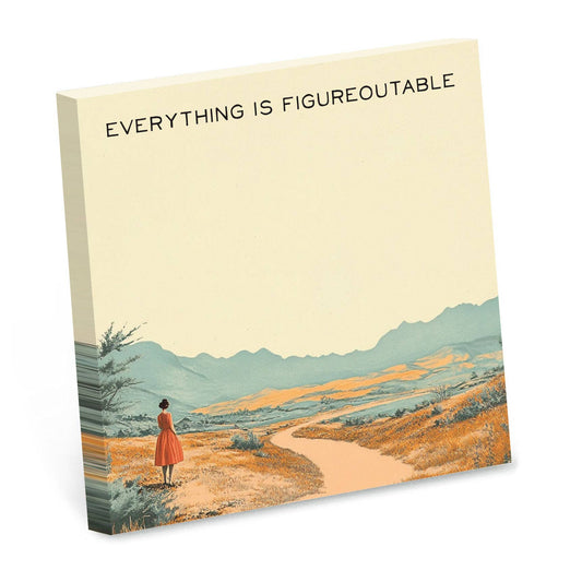 Everything is Figureoutable -  Motivational Sticky Note Pad - Mellow Monkey