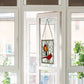 Annabelle Red Cardinals Stained Glass Window Panel - 18-1/2-in x 12-in