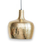 Round Metal Brass Finish Embossed Pendant Lamp - 12-1/2-in - Mellow Monkey