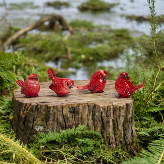 Red Cardinal - Hand-Painted Resin  - 2"H - Mellow Monkey