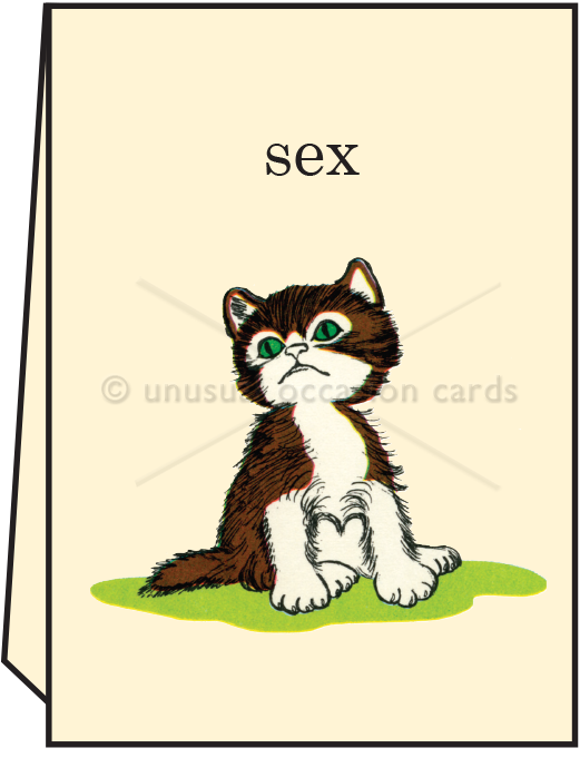 Sex Kitten - Greeting Card - Mellow Monkey