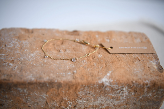 Cubic Zirconia Chain Bracelet - Mellow Monkey