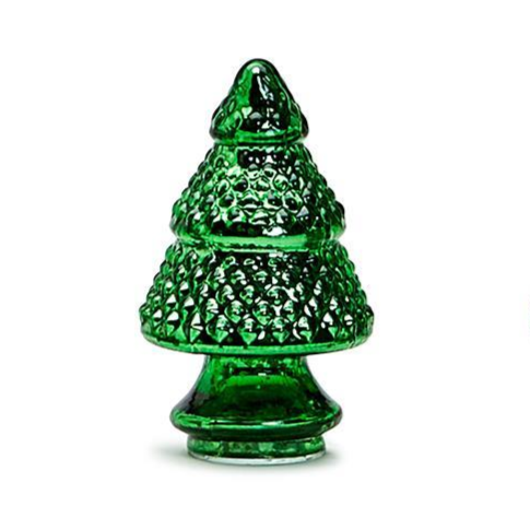 Green Mercury Glass Holiday Tree - 5-in - Mellow Monkey