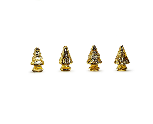 Gold Mercury Glass Holiday Tree - 5-in