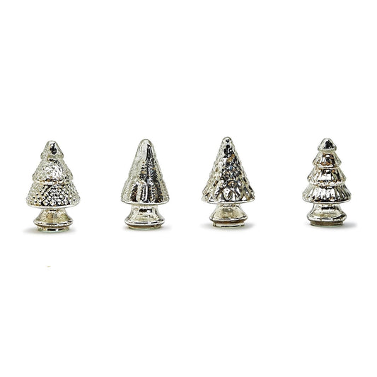 Silver Mercury Glass Holiday Tree - 5-in