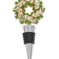 Jeweled Holiday Wreath Wine Bottle Stopper - Mellow Monkey