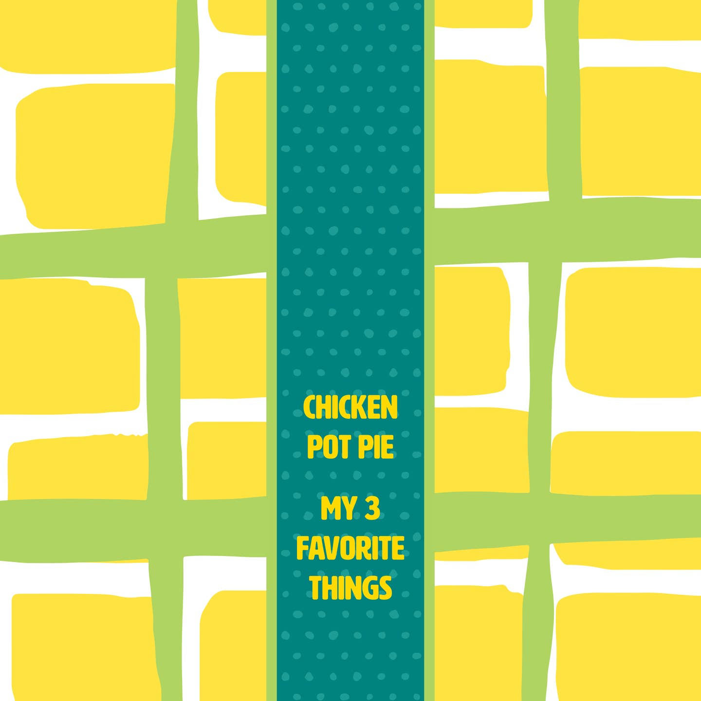 Chicken Pot Pie - Funny Cotton Dish Towel - Mellow Monkey