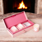 Pink Sugar Set of 3 Sparkling Rosé Scented Candles in Gift Box - Mellow Monkey