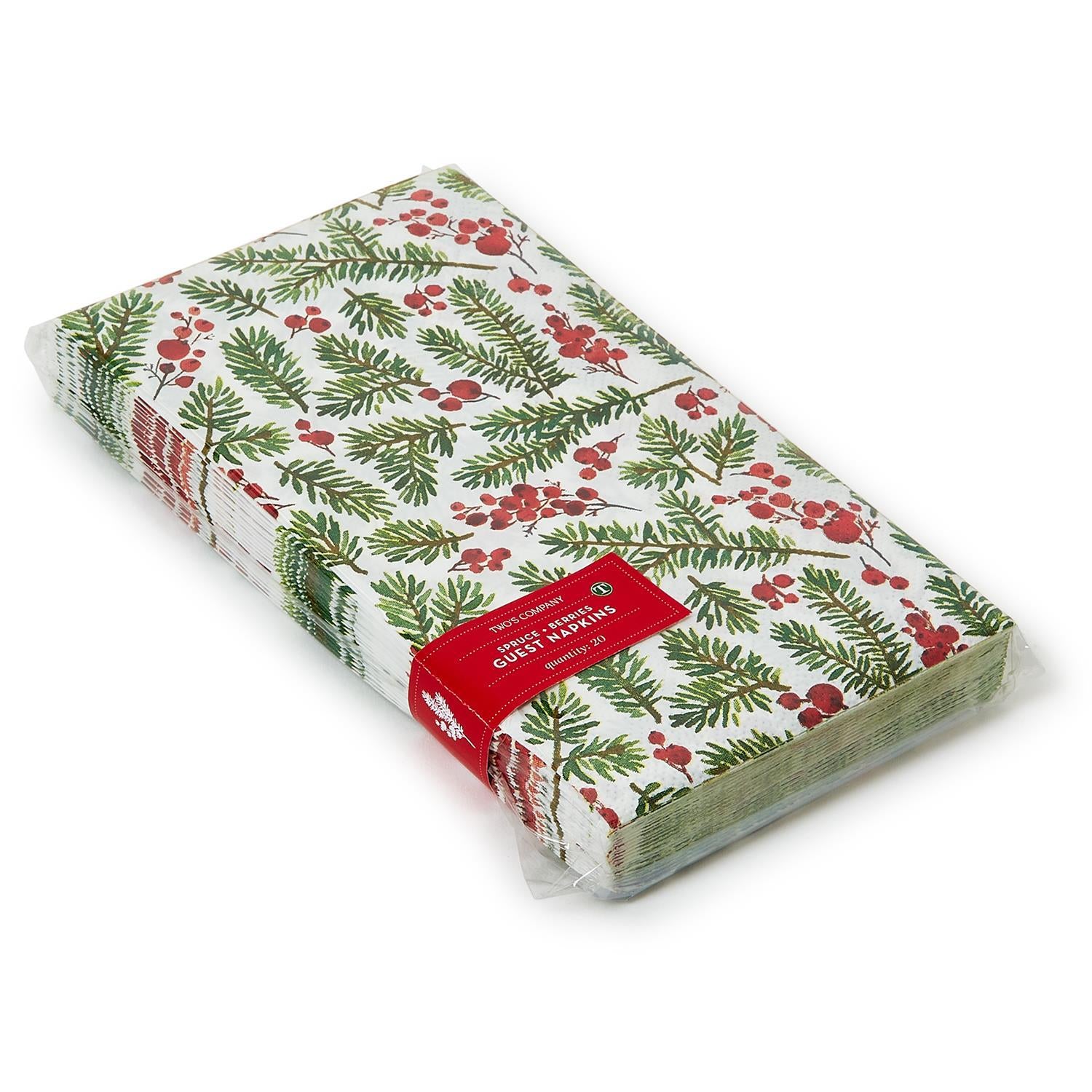 Merry Berry 3-Ply Paper Dinner Napkins - Set of 20 - Mellow Monkey