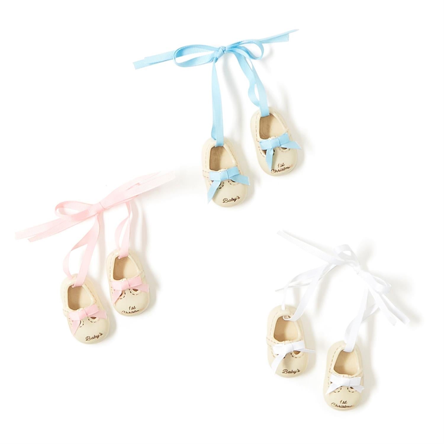 Baby's First Shoes Ceramic Ornament - Mellow Monkey